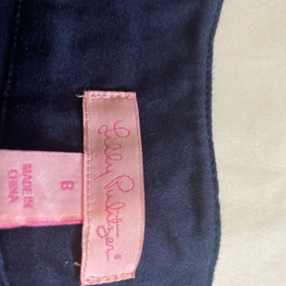 Lilly Pulitzer Navy Gold Women Dress - Size 8 - Sleeveless- Excellent condition - Picture 8 of 12